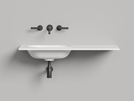 Раковина из искусственного камня S-Stone Salini Onda 14022041MN 200х70 накладная цвет белый